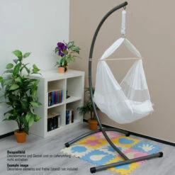 DuneDesign Hamac Pour Bébé 70x36x94cm Berceau Siège Suspendu Pour Babies Blanc - Weiss -Pas Cher SILEX Magasin 10974056 4