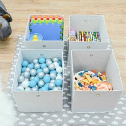 DuneDesign Set De 4 Boîtes De Rangement Ouvertes 33x38x33cm Tissu Pliant Pour Kallax Expedit 2 Oeillets En Métal Blanc - Weiss 10 DuneDesign Set De 4 Boîtes De Rangement Ouvertes 33x38x33cm Tissu Pliant Pour Kallax Expedit 2 Oeillets En Métal Blanc - Weiss -Pas Cher SILEX Magasin 10974283 4