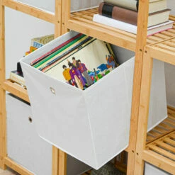 DuneDesign Set De 4 Boîtes De Rangement Ouvertes 33x38x33cm Tissu Pliant Pour Kallax Expedit 2 Oeillets En Métal Blanc - Weiss 11 DuneDesign Set De 4 Boîtes De Rangement Ouvertes 33x38x33cm Tissu Pliant Pour Kallax Expedit 2 Oeillets En Métal Blanc - Weiss -Pas Cher SILEX Magasin 10974283 5