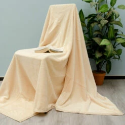 DuneDESIGN Couverture 100% Polyester 300g/m² En Microfibre Couvre-lit Plaid 140x200cm En Peluche Avec Poil Beige - Beige -Pas Cher SILEX Magasin 10977965 5