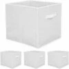DuneDesign Set 4 Boîtes De Rangement Ouvertes 33x38x33cm Pliantes Pour étagère Kallax Expedit Anses En Tissu Blanc - Weiss 2 DuneDesign Set 4 Boîtes De Rangement Ouvertes 33x38x33cm Pliantes Pour étagère Kallax Expedit Anses En Tissu Blanc - Weiss -Pas Cher SILEX Magasin 10987242 1