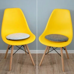 DUNEDESIGN Coussin De Chaise Feutre 25 Mm Rond Ø 35 Cm Repose-chaise Oreiller Plat Gris - Grau -Pas Cher SILEX Magasin 11453565 4