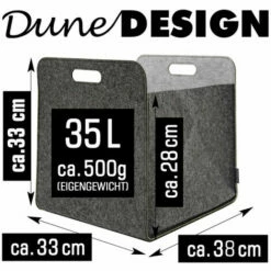 DUNEDESIGN Boîte De Rangement Feutre 33x33x38 Cm Kallax Panier Feutrine Étagère Ikea Gris - Grau -Pas Cher SILEX Magasin 11486252 3