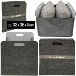 DUNEDESIGN Boîte De Rangement Feutre 33x33x38 Cm Kallax Panier Feutrine Étagère Ikea Gris - Grau -Pas Cher SILEX Magasin 11486252 4