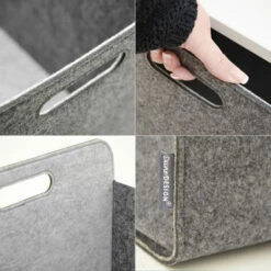 DUNEDESIGN Boîte De Rangement Feutre 33x33x38 Cm Kallax Panier Feutrine Étagère Ikea Gris - Grau -Pas Cher SILEX Magasin 11486252 5