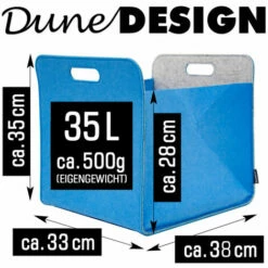 DUNEDESIGN 4 Boîtes De Rangement Feutre 33x33x38cm Kallax Panier Feutrine Étagère Ikea Bleu - Blau -Pas Cher SILEX Magasin 11486258 3