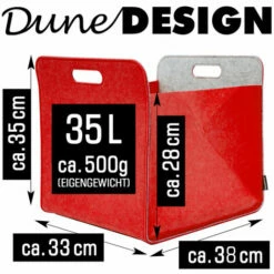 DUNEDESIGN 4 Boîtes De Rangement Feutre 33x33x38 Cm Kallax Panier Feutrine Ikea Gris Rouge - Rot -Pas Cher SILEX Magasin 11486264 3