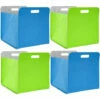 DUNEDESIGN 4 Boîtes De Rangement Feutre 33x33x38 Cm Kallax Panier Feutrine Ikea Bleu Vert - Bunt 2 DUNEDESIGN 4 Boîtes De Rangement Feutre 33x33x38 Cm Kallax Panier Feutrine Ikea Bleu Vert - Bunt -Pas Cher SILEX Magasin 11486268 1