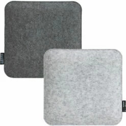 DUNEDESIGN Stuhlkissen Filz 2er Set Viereckig Grau 35x35cm - Grau