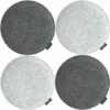 DUNEDESIGN 4 Coussins De Chaiseen Feutre Ø 35cm Rond 30mm Souple Chaud Réversible Gris - Grau 2 DUNEDESIGN 4 Coussins De Chaiseen Feutre Ø 35cm Rond 30mm Souple Chaud Réversible Gris - Grau -Pas Cher SILEX Magasin 16941939 1