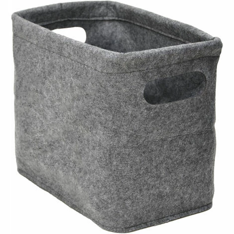 DUNEDESIGN Rangement Du Papier Toilette Boîte En Feutre Pour 4 Rouleaux Panier De Bain Gris - Grau 3 DUNEDESIGN Rangement Du Papier Toilette Boîte En Feutre Pour 4 Rouleaux Panier De Bain Gris - Grau