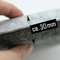 DUNEDESIGN 30mm Coussin En Feutre De Chaise 35x35cm Carré Chaud Réversible Gris - Grau 9 DUNEDESIGN 30mm Coussin En Feutre De Chaise 35x35cm Carré Chaud Réversible Gris - Grau -Pas Cher SILEX Magasin 23974439 3