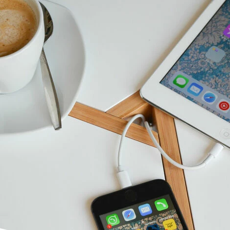 DUNEDESIGN Table D'Appoint Scandinave 40x45cm Blanche Table De Chevet Ronde Basse En Bois - Weiss 5 DUNEDESIGN Table D'Appoint Scandinave 40x45cm Blanche Table De Chevet Ronde Basse En Bois - Weiss – Image 3