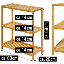 DUNEDESIGN Étagère Bambou - 69x60x26 Meuble Bois Salle De Bain Cuisine Rangement Chaussures - Braun 11 DUNEDESIGN Étagère Bambou - 69x60x26 Meuble Bois Salle De Bain Cuisine Rangement Chaussures - Braun -Pas Cher SILEX Magasin 34199426 5