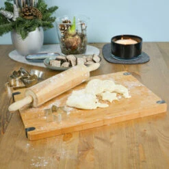 DUNEDESIGN Planche à Découper En Bois Massif Avec Bec Verseur 44x30x2cm Planche Antidérapan - Holzfarben -Pas Cher SILEX Magasin 35523863 3