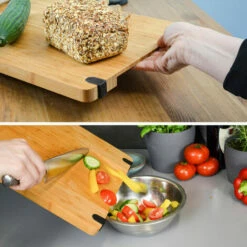 DUNEDESIGN Planche à Découper En Bois Massif Avec Bec Verseur 44x30x2cm Planche Antidérapan - Holzfarben -Pas Cher SILEX Magasin 35523863 4