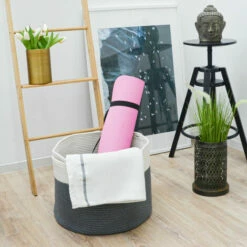 DUNEDESIGN Set De 3 Paniers En Corde De Coton Corbeilles à Linge 20-45L Grands Rangement - Grau 10 DUNEDESIGN Set De 3 Paniers En Corde De Coton Corbeilles à Linge 20-45L Grands Rangement - Grau -Pas Cher SILEX Magasin 35534257 4