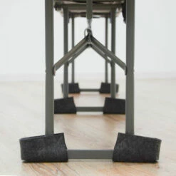 DUNEDESIGN Set Feutre 2 Coussins Réversibles Banc Bière 180cm 12 Capuchons Protection Sol - Grau -Pas Cher SILEX Magasin 35568052 5