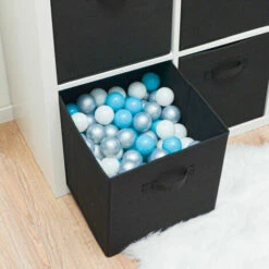 DUNEDESIGN 4 Boîtes De Rangement Kallax 33x38x33 Cube En Tissu Avec Poignée Panier Pliable - Schwarz -Pas Cher SILEX Magasin 35628779 3