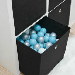 DUNEDESIGN 4 Boîtes De Rangement Kallax 33x38x33 Cube En Tissu Avec Poignée Panier Pliable - Schwarz -Pas Cher SILEX Magasin 35628988 3