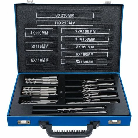 SILEX Jeu De Mèches | Tige SDS, Pointe En Métal Dur | 4 - 12 Mm | 56 Pièces 3 SILEX Jeu De Mèches | Tige SDS, Pointe En Métal Dur | 4 - 12 Mm | 56 Pièces