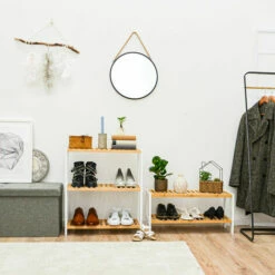 DUNEDESIGN Étagère Bambou - 69x60x26 Meuble Bois Salle De Bain Cuisine Rangement Chaussures - Weiss 9 DUNEDESIGN Étagère Bambou - 69x60x26 Meuble Bois Salle De Bain Cuisine Rangement Chaussures - Weiss -Pas Cher SILEX Magasin 42694751 3