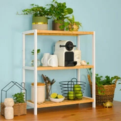 DUNEDESIGN Étagère Bambou - 69x60x26 Meuble Bois Salle De Bain Cuisine Rangement Chaussures - Weiss 10 DUNEDESIGN Étagère Bambou - 69x60x26 Meuble Bois Salle De Bain Cuisine Rangement Chaussures - Weiss -Pas Cher SILEX Magasin 42694751 4