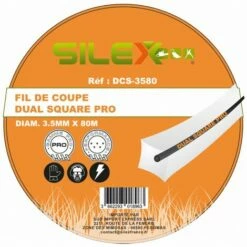 Bobine Fil De Coupe Dual Square 80m X 3.5mm ø Silex® Gamme PRO