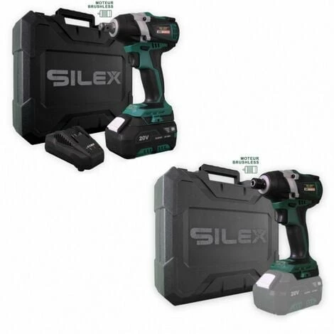 Pack Clé à Chocs 20V Sans Fil Silex® 20V (1 X Batterie 6 Ah SLX Lithium ) + Visseuse à Choc 3 Pack Clé à Chocs 20V Sans Fil Silex® 20V (1 X Batterie 6 Ah SLX Lithium ) + Visseuse à Choc