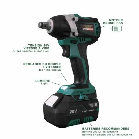 Pack Clé à Chocs 20V Sans Fil Silex® 20V (1 X Batterie 6 Ah SLX Lithium ) + Visseuse à Choc 5 Pack Clé à Chocs 20V Sans Fil Silex® 20V (1 X Batterie 6 Ah SLX Lithium ) + Visseuse à Choc – Image 3