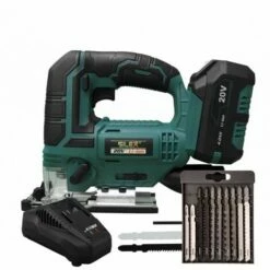 Scie Sauteuse Sans Fil 20 V Silex® ( Batterie 6 Ah ) + Jeu De Lames De Scie Sauteuse | 10 Pièces