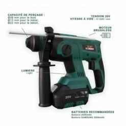 Pack Clé à Chocs 20V Sans Fil Silex® 20V (1 X Batterie 6 Ah SLX Lithium ) + Visseuse à Choc + Perforateur + Perceuse -Pas Cher SILEX Magasin 43998469 5