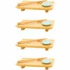 DUNEDESIGN 4 Assiettes De Service Pour Sushi - Plats En Bambou 27x16x4 Vaisselle Avec Bols - Braun -Pas Cher SILEX Magasin 44092478 1