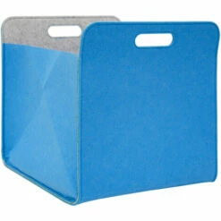 DUNEDESIGN Aufbewahrungsbox 2er Set Cube Filz Blau 33x38x33cm - Blau
