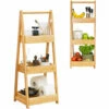 DUNEDESIGN 100% Bambou Etagère De Bain Avec 3 Paniers En Bois - 30x26x78 Cuisine Et Bain - Braun -Pas Cher SILEX Magasin 47040124 1