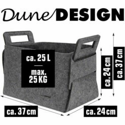DUNEDESIGN Boîte De Rangement En Feutre 37x24x37cm Gris - Grau 9 DUNEDESIGN Boîte De Rangement En Feutre 37x24x37cm Gris - Grau -Pas Cher SILEX Magasin 49704289 3
