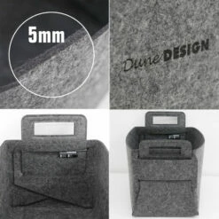 DUNEDESIGN Boîte De Rangement En Feutre 37x24x37cm Gris - Grau 11 DUNEDESIGN Boîte De Rangement En Feutre 37x24x37cm Gris - Grau -Pas Cher SILEX Magasin 49704289 5