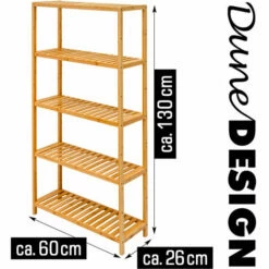 DuneDesign Rayonnage 130x60 Cm Pour Cuisine Et Salle De Bain En Bois De Bambou - Holzfarben -Pas Cher SILEX Magasin 49704801 2