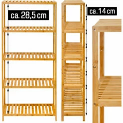 DuneDesign Rayonnage 130x60 Cm Pour Cuisine Et Salle De Bain En Bois De Bambou - Holzfarben -Pas Cher SILEX Magasin 49704801 3