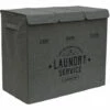 DUNEDESIGN Panier A Linge 3 Compartiment - 84L Trieur De Linge Avec Couvercle - Bac A Linge - Grau -Pas Cher SILEX Magasin 59197743 1