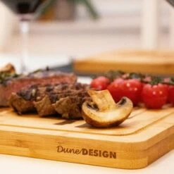 DUNEDESIGN Set De 4 Planches à Steak En Bambou - Bois Massif - 33x23cm Avec Rigole Pour Jus - Braun -Pas Cher SILEX Magasin 65390229 5