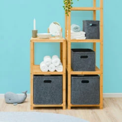 DUNEDESIGN Cube De Rangement 33x33x33 - Box Rangement Compatible Avec Etagere Ikea Kallax - Grau -Pas Cher SILEX Magasin 69758617 3