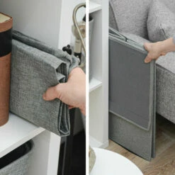 DUNEDESIGN 50L Panier à Linge Sale Avec Couvercle Et Sac à Linge 30x30x60 Bac De Rangement - Grau -Pas Cher SILEX Magasin 73824430 4